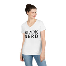 Load image into Gallery viewer, Book Nerd Ladies' V-Neck T-Shirt