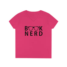 Load image into Gallery viewer, Book Nerd Ladies' V-Neck T-Shirt