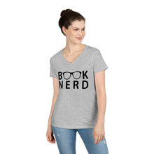 Load image into Gallery viewer, Book Nerd Ladies' V-Neck T-Shirt