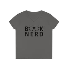 Load image into Gallery viewer, Book Nerd Ladies' V-Neck T-Shirt