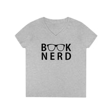 Load image into Gallery viewer, Book Nerd Ladies' V-Neck T-Shirt