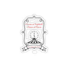 Load image into Gallery viewer, Night Circus- The Circus Arrives Without Warning Die-Cut Stickers