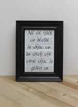 Load image into Gallery viewer, LOTR "All We Have To Decide" Book Page Art Print