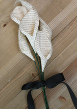 Load image into Gallery viewer, Book Page Paper Calla Lilies