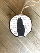 Load image into Gallery viewer, Wood Slice Ornaments: Three Finger Salute
