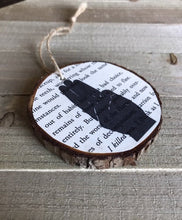 Load image into Gallery viewer, Wood Slice Ornaments: Three Finger Salute