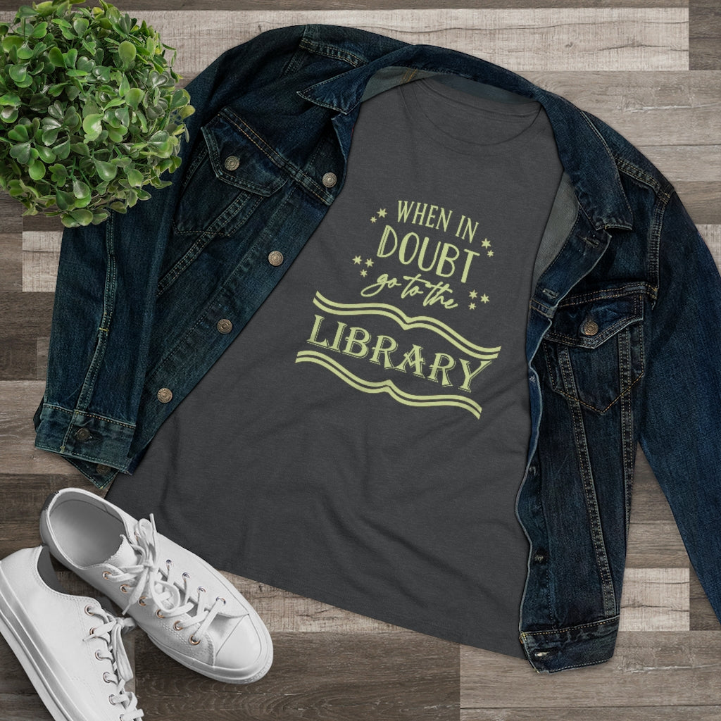 When In Doubt Go To The Library Magical Women's Premium Tee