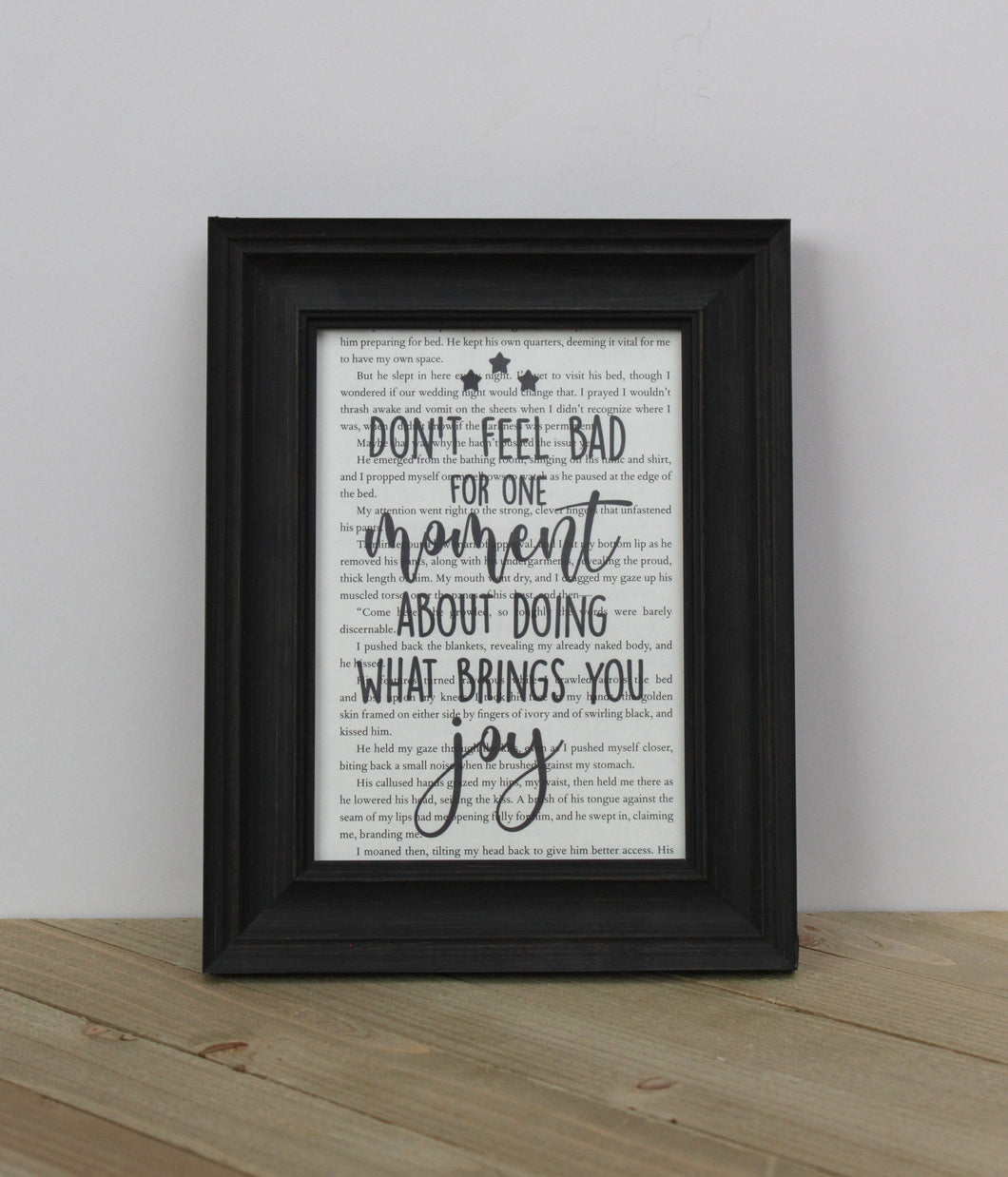 Don't Feel Bad For One Moment Book Page Art Print