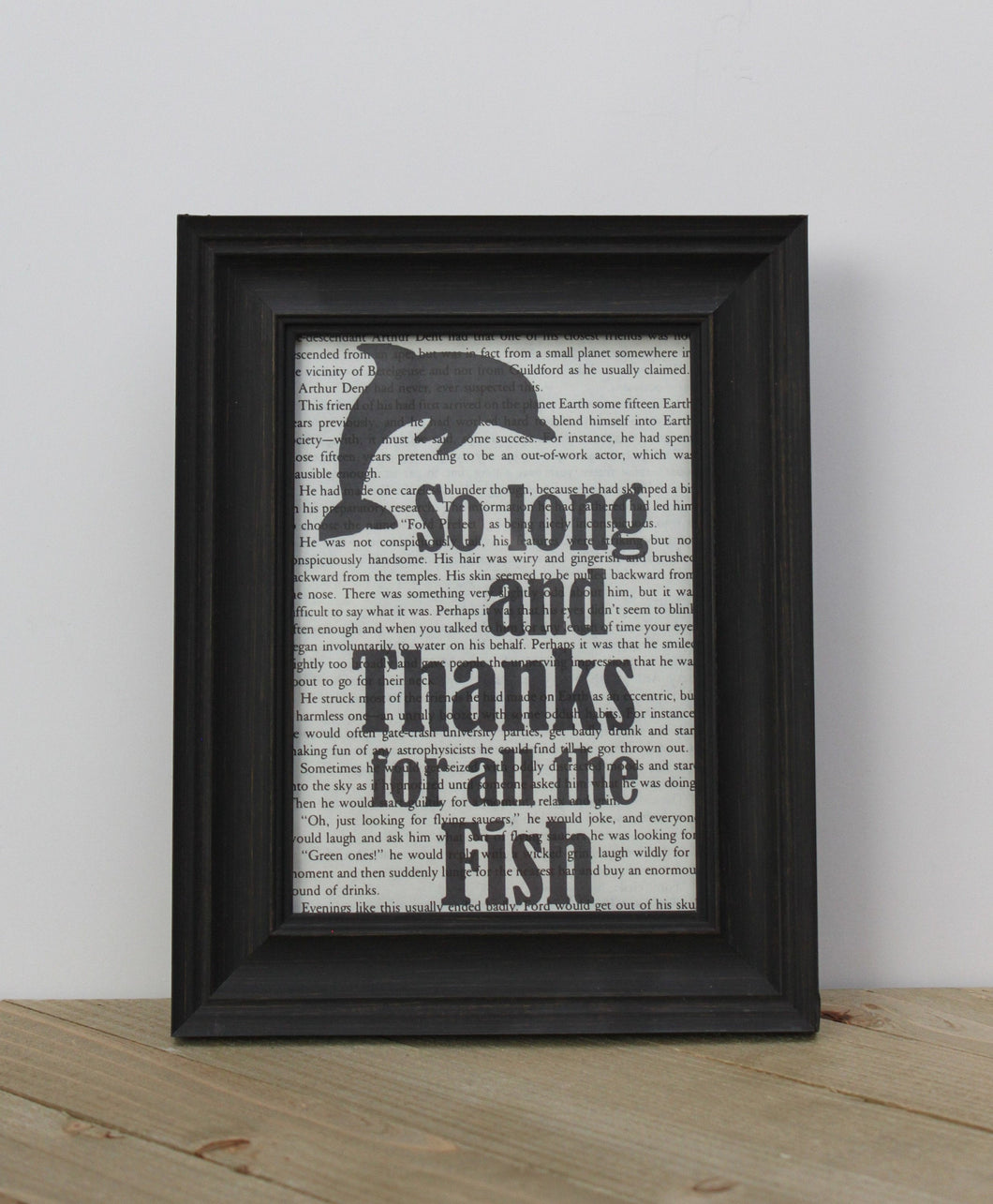 The Hitchhiker's Guide to the Galaxy Thanks for All the Fish Book Page Art Print