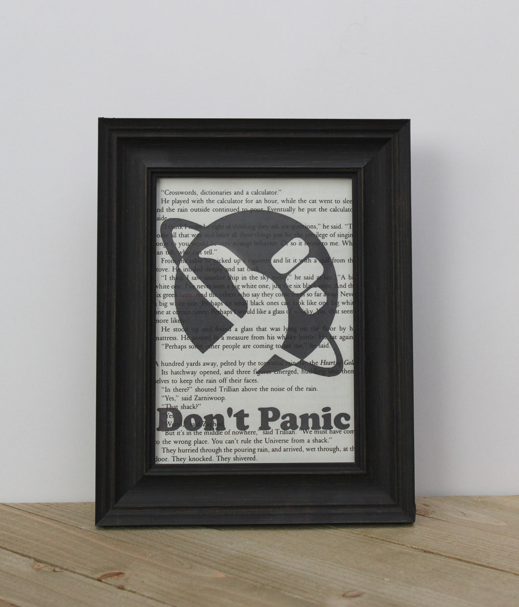 Don't Panic Book Page Art Print