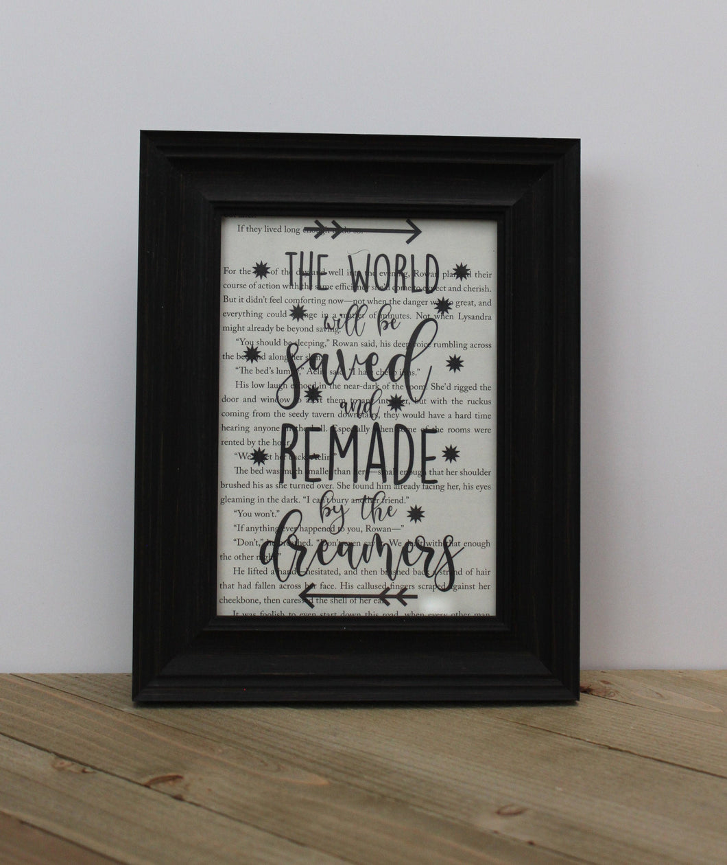 The World Will Be Saved and Remade by the Dreamers Book Page Art Print