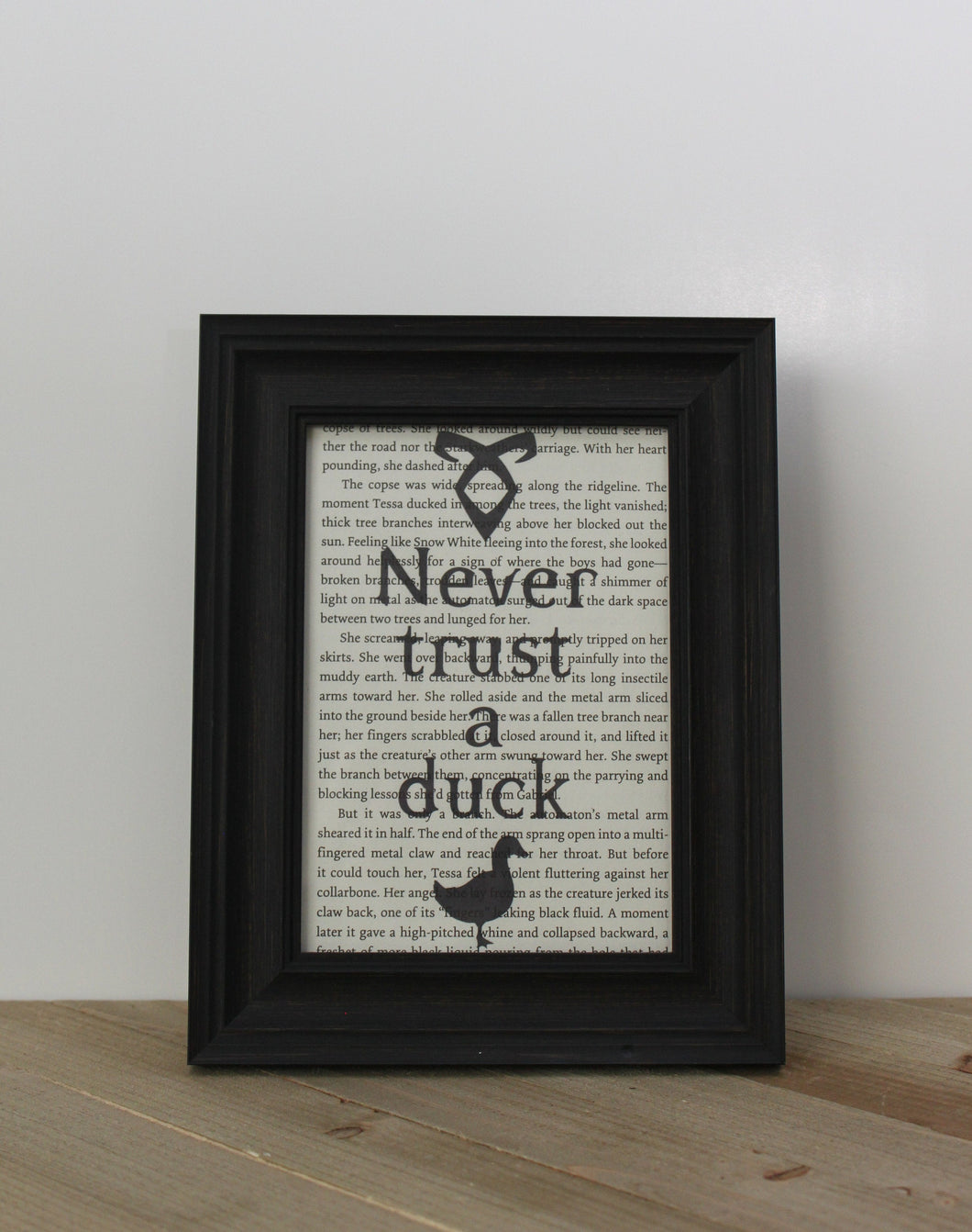 Never Trust a Duck Book Page Art Print