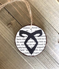 Load image into Gallery viewer, Shadow World Angelic Rune Wood Slice Ornaments
