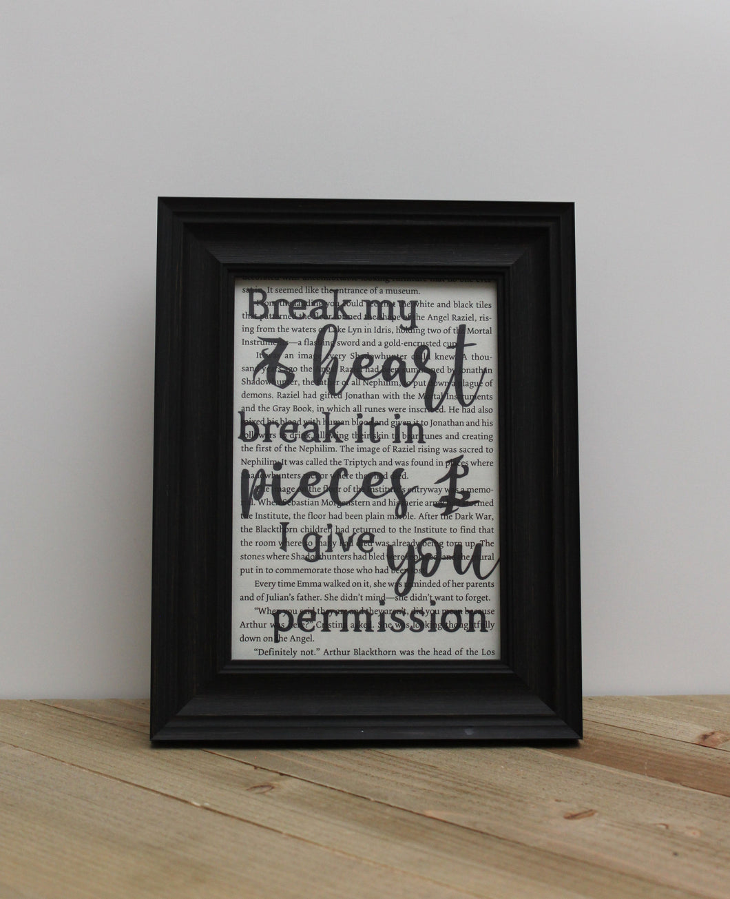 Break My Heart Shadow World Book Page Art Print